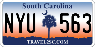 SC license plate NYU563