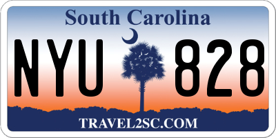 SC license plate NYU828