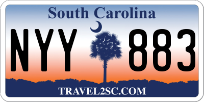 SC license plate NYY883