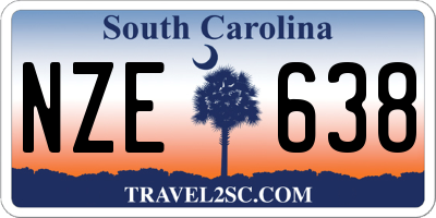 SC license plate NZE638