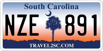 SC license plate NZE891