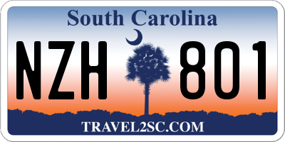 SC license plate NZH801