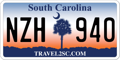 SC license plate NZH940