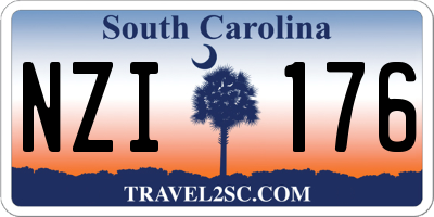 SC license plate NZI176