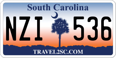 SC license plate NZI536