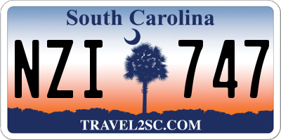 SC license plate NZI747