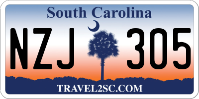 SC license plate NZJ305
