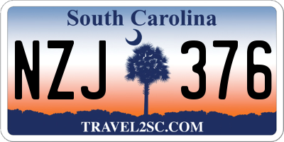 SC license plate NZJ376
