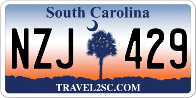 SC license plate NZJ429