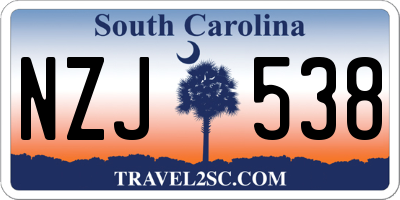 SC license plate NZJ538