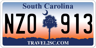 SC license plate NZO913