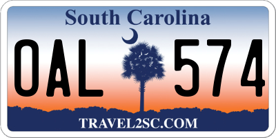 SC license plate OAL574