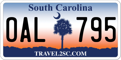 SC license plate OAL795