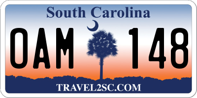 SC license plate OAM148
