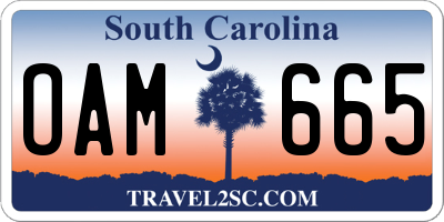 SC license plate OAM665