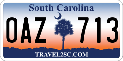 SC license plate OAZ713