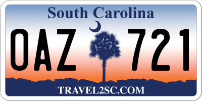 SC license plate OAZ721