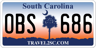 SC license plate OBS686