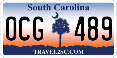 SC license plate OCG489