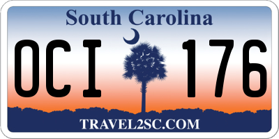 SC license plate OCI176