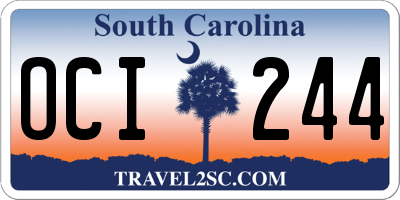 SC license plate OCI244