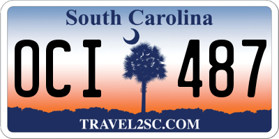 SC license plate OCI487