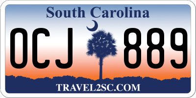 SC license plate OCJ889