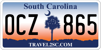 SC license plate OCZ865