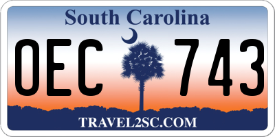 SC license plate OEC743