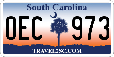 SC license plate OEC973