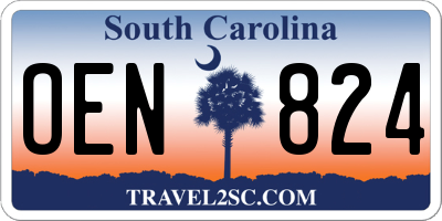 SC license plate OEN824