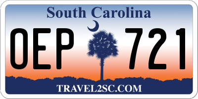 SC license plate OEP721
