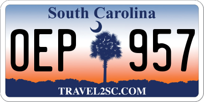 SC license plate OEP957
