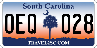 SC license plate OEQ028