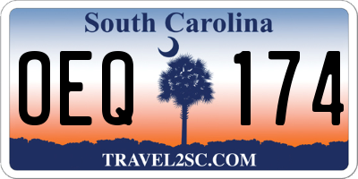 SC license plate OEQ174