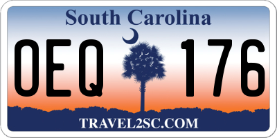 SC license plate OEQ176