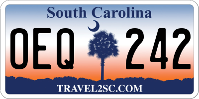 SC license plate OEQ242