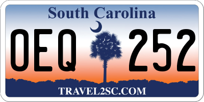 SC license plate OEQ252
