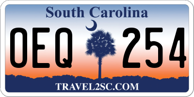 SC license plate OEQ254