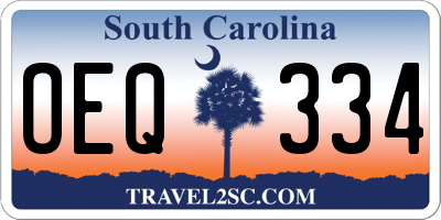 SC license plate OEQ334