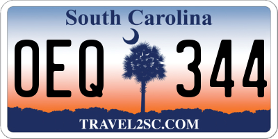 SC license plate OEQ344
