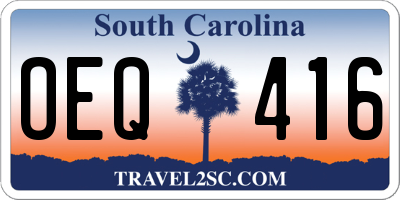 SC license plate OEQ416