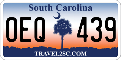 SC license plate OEQ439