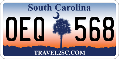 SC license plate OEQ568