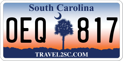 SC license plate OEQ817
