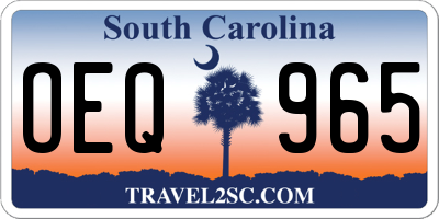 SC license plate OEQ965