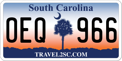 SC license plate OEQ966