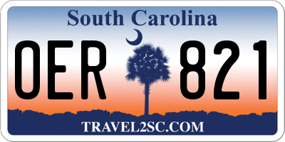 SC license plate OER821