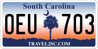 SC license plate OEU703