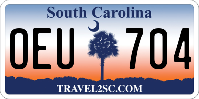 SC license plate OEU704